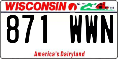 WI license plate 871WWN
