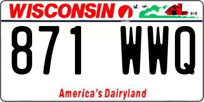 WI license plate 871WWQ