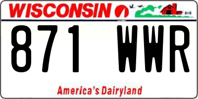 WI license plate 871WWR