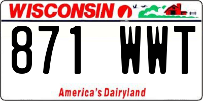 WI license plate 871WWT