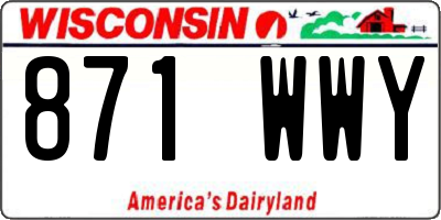 WI license plate 871WWY