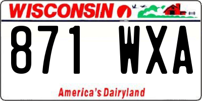 WI license plate 871WXA