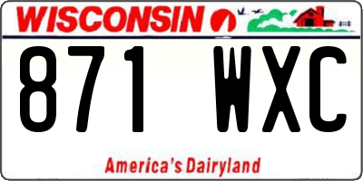 WI license plate 871WXC