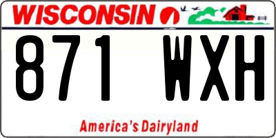 WI license plate 871WXH
