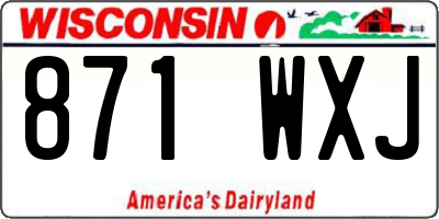 WI license plate 871WXJ