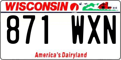 WI license plate 871WXN