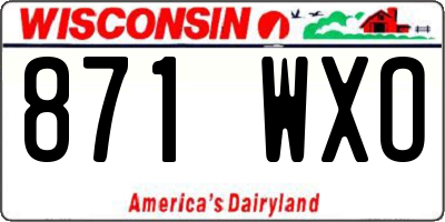 WI license plate 871WXO