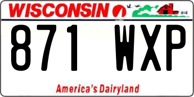 WI license plate 871WXP