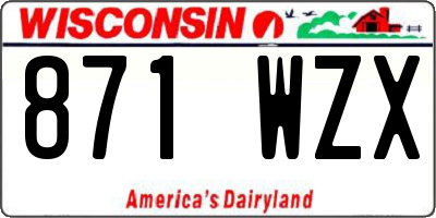 WI license plate 871WZX