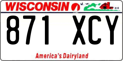 WI license plate 871XCY