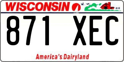 WI license plate 871XEC