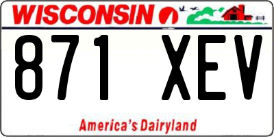 WI license plate 871XEV