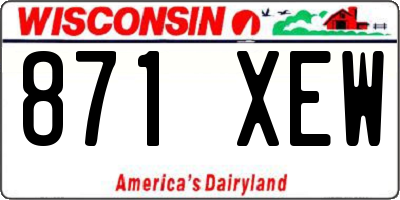 WI license plate 871XEW