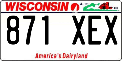 WI license plate 871XEX
