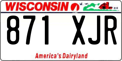 WI license plate 871XJR
