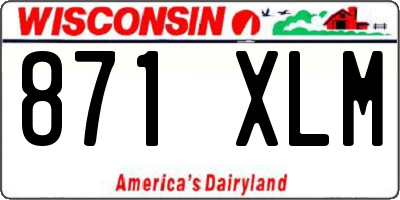 WI license plate 871XLM