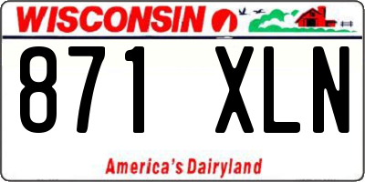 WI license plate 871XLN