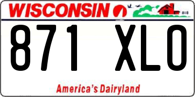 WI license plate 871XLO