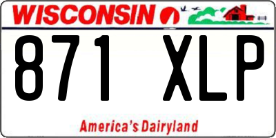 WI license plate 871XLP