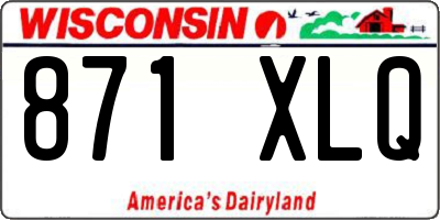 WI license plate 871XLQ