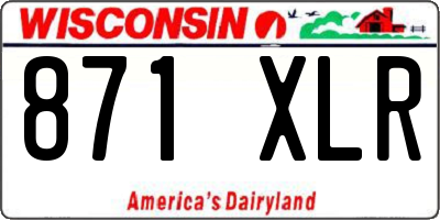 WI license plate 871XLR