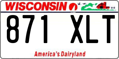 WI license plate 871XLT