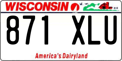 WI license plate 871XLU