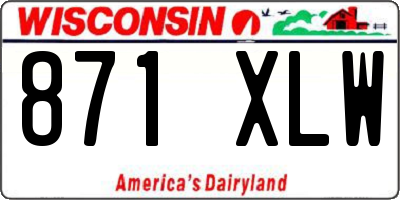 WI license plate 871XLW