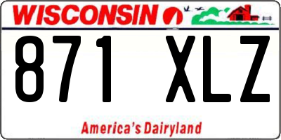 WI license plate 871XLZ