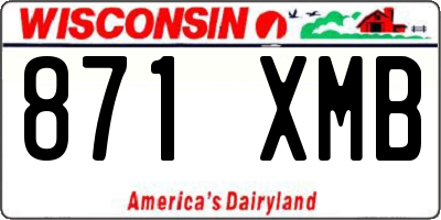 WI license plate 871XMB