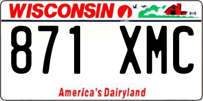 WI license plate 871XMC