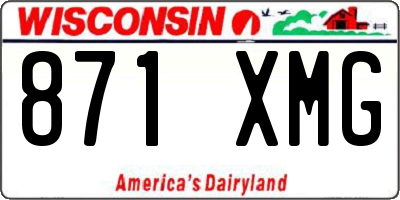 WI license plate 871XMG