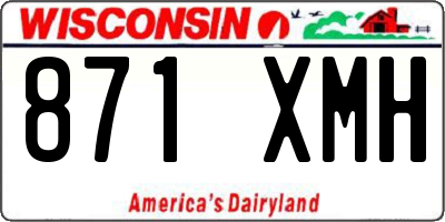 WI license plate 871XMH