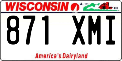 WI license plate 871XMI