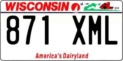 WI license plate 871XML