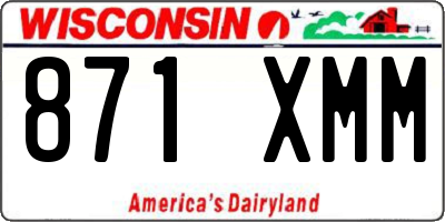 WI license plate 871XMM
