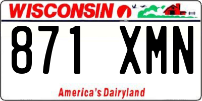 WI license plate 871XMN