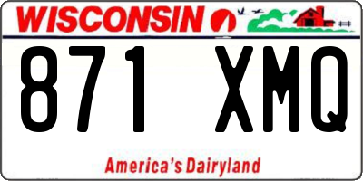 WI license plate 871XMQ