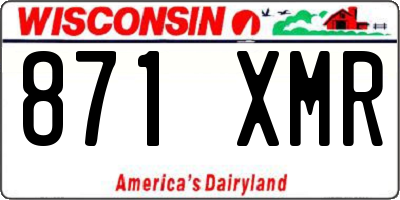 WI license plate 871XMR