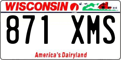 WI license plate 871XMS