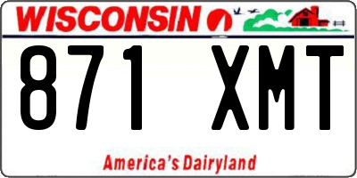 WI license plate 871XMT