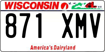 WI license plate 871XMV