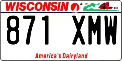 WI license plate 871XMW