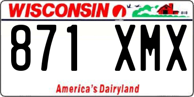 WI license plate 871XMX