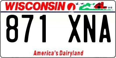 WI license plate 871XNA