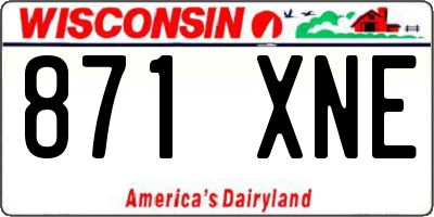 WI license plate 871XNE