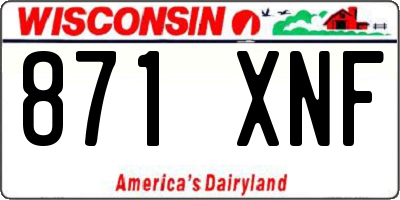 WI license plate 871XNF