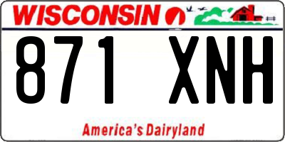 WI license plate 871XNH