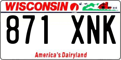 WI license plate 871XNK