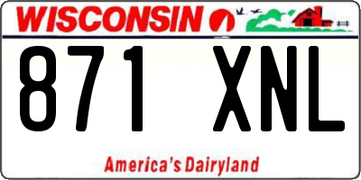 WI license plate 871XNL